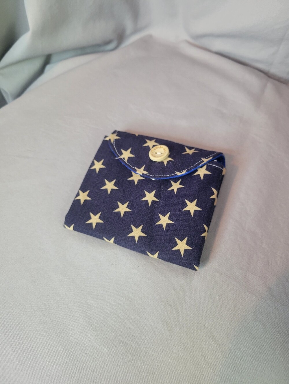 July 4th, Independance Day Mini Star-Print Foldover Wallet Clutch, Navy Blue